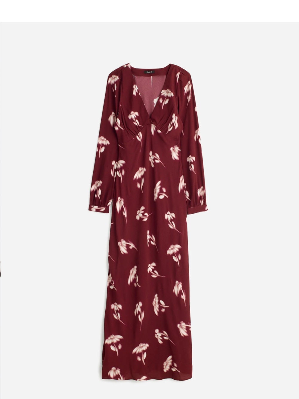 Madewell V-neck Cuff Sleeve Maxi Dress